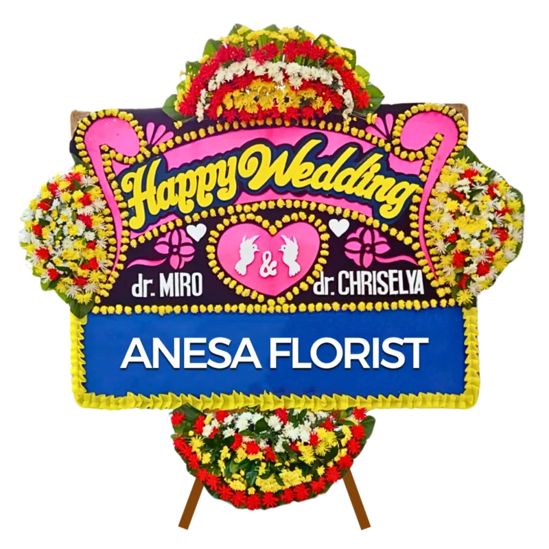 Bunga Papan Happy Wedding Brielora 02