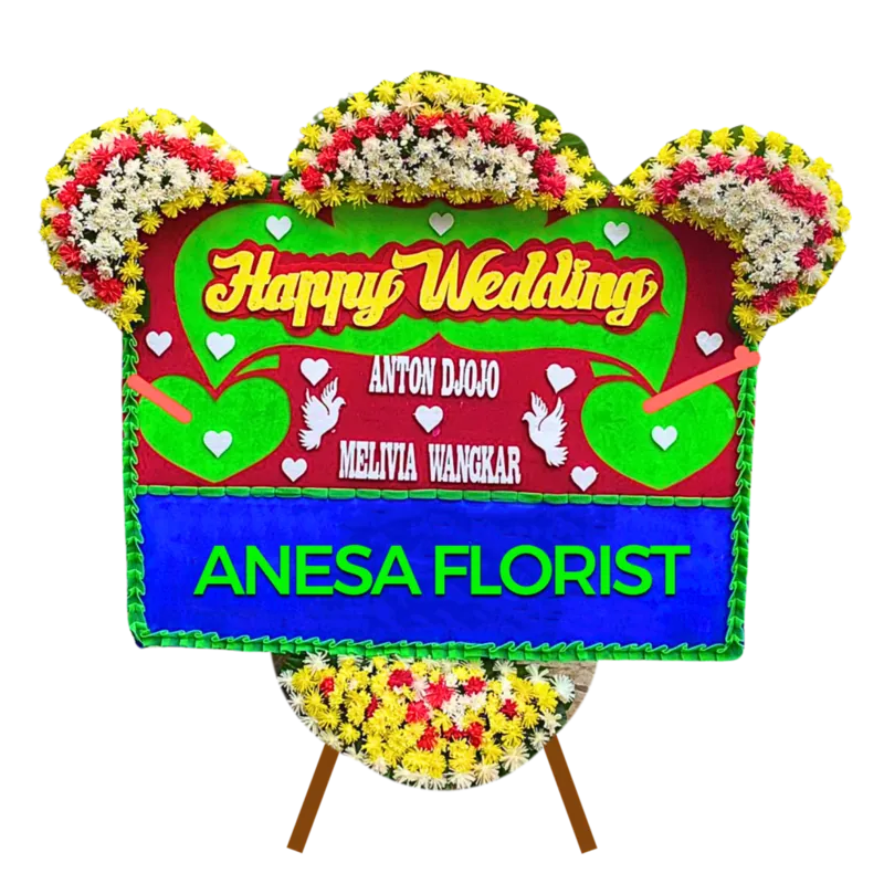 Bunga Papan Happy Wedding Daphnea 30