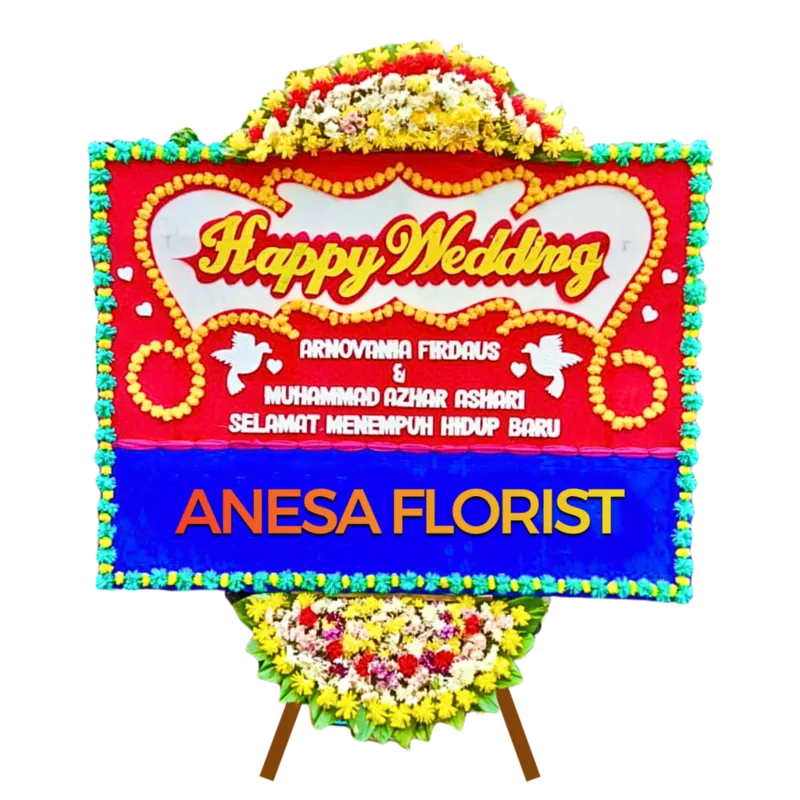 Bunga Papan Happy Wedding Deloria 19